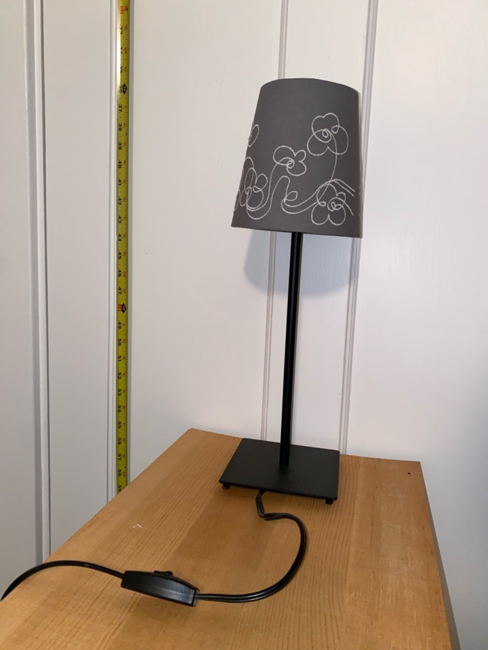 IKEA bedside lamp / desk lamp with floral design